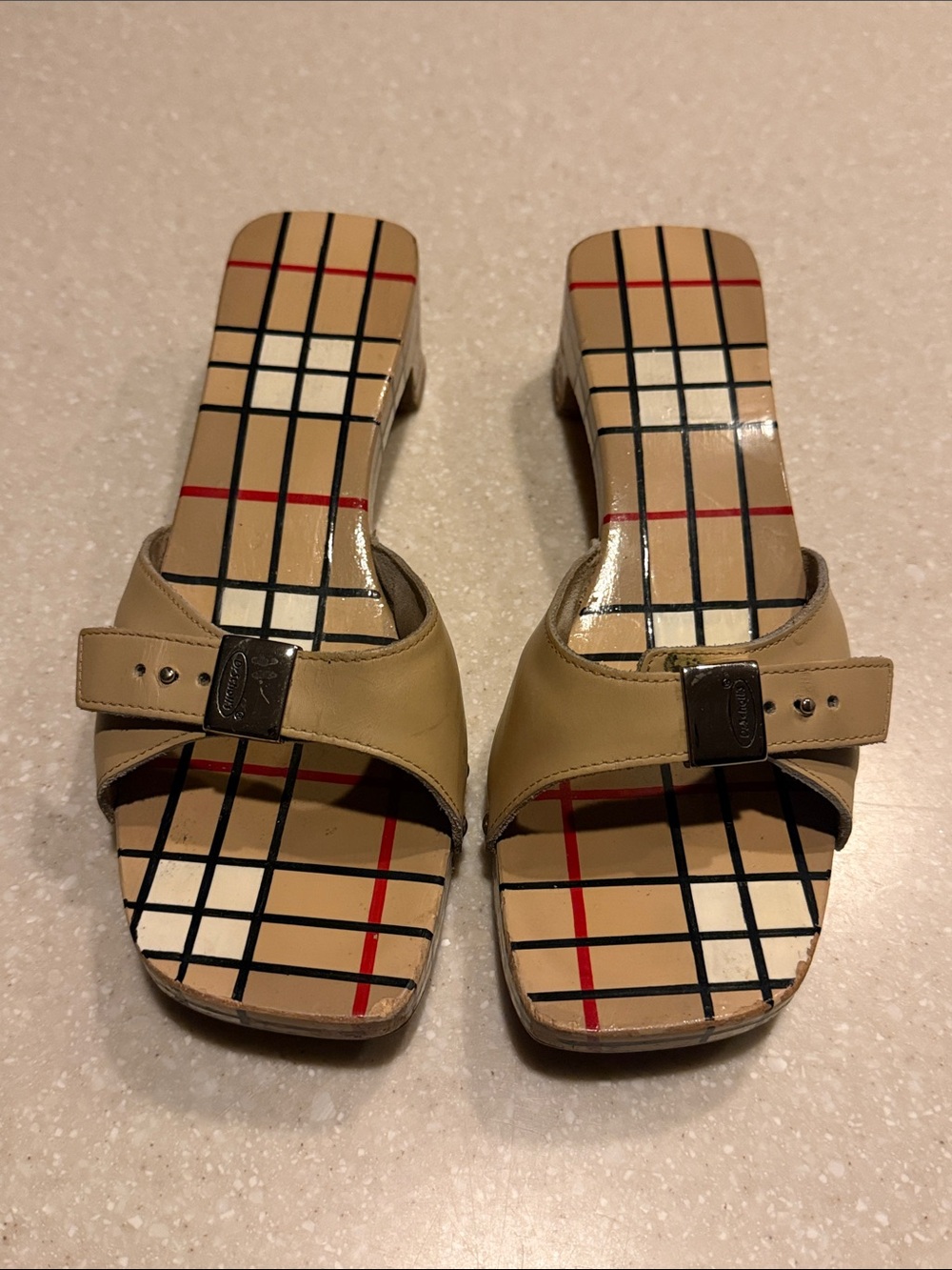 Dr. Scholl’s Hand Painted Sandals Leather Upper Made In Brazil Size 9